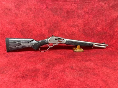 Marlin 1895 Trapper 45-70 Gov 5+1 16.10" Polished Stainless Steel Threaded Barrel, Black Laminate Stock (70450) - Image 1 of 11