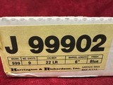 Harrington & Richardson 999 Sportsman 6" Blue 9 shot NIB - Image 15 of 15