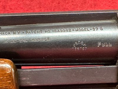 Ithaca 37S 16ga 28" Full Deluxe Checkered wood, made from 1937-1955  - Image 13 of 14
