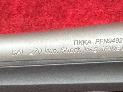 Tikka T3x Lite 270 WSM 3+1 24" Stainless Barrel, Drilled & Tapped Stainless Steel Receiver, Fixed Black Synthetic Stock - Image 11 of 11
