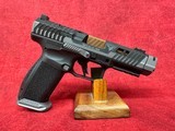 Canik TTI Combat 9mm 18+1 4.60" Bronze PVD Ported Spiral Barrel Compensated, Smoke Cerakote Steel Optic Ready (HG7854S-N)