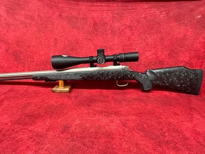 Gunwerks LRM-500 Left Hand stock Muzzleloader 50 cal 24" with NightForce NX5 5.5-22x56mm with Custom dial - Image 8 of 14