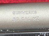 Gunwerks LRM-500 Left Hand stock Muzzleloader 50 cal 24" with NightForce NX5 5.5-22x56mm with Custom dial - Image 12 of 14