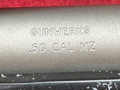 Gunwerks LRM-500 Left Hand stock Muzzleloader 50 cal 24" with NightForce NX5 5.5-22x56mm with Custom dial - Image 12 of 14