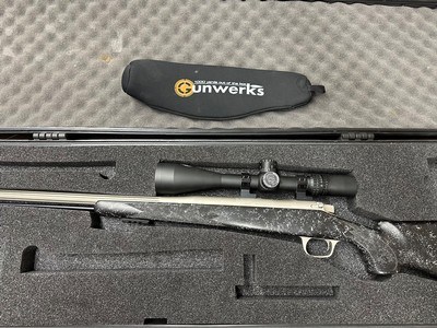 Gunwerks LRM-500 Left Hand stock Muzzleloader 50 cal 24" with NightForce NX5 5.5-22x56mm with Custom dial - Image 14 of 14