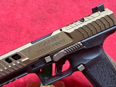 Canik TTI Combat Black Bronze 9mm 4.6in 2-18Rd Mags (HG7854-N) - Image 7 of 9
