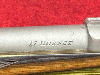Ruger 77/17 17 Hornet 6+1 18.50" Threaded Barrel, Matte Stainless Steel, Green Mountain Laminate Stock (7220) - Image 10 of 11