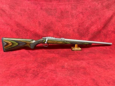 Ruger 77/17 17 Hornet 6+1 18.50" Threaded Barrel, Matte Stainless Steel, Green Mountain Laminate Stock (7220) - Image 1 of 10