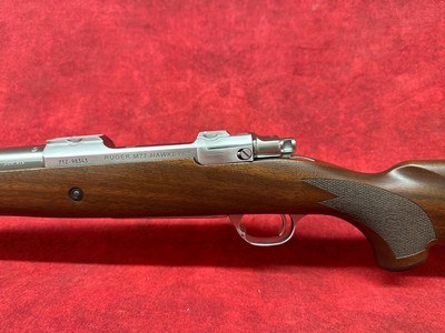 Ruger 77 Hawkeye 250th Anniversary Limited Edition 308 Win 4+1 20" Satin Threaded Barrel, American Black Walnut Fixed Stock (67113) - Image 8 of 12
