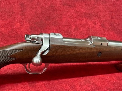 Ruger 77 Hawkeye 250th Anniversary Limited Edition 308 Win 4+1 20" Satin Threaded Barrel, American Black Walnut Fixed Stock (67113) - Image 3 of 12