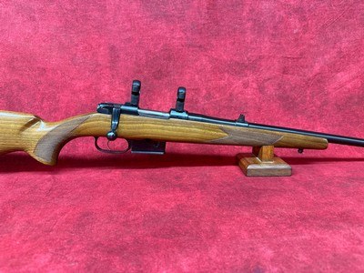 CZ 527 Lux, 223 Remington 24” BBL with iron sights, Blued/Wood with rings and box - Image 2 of 17