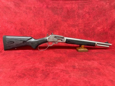 Marlin 1895 Trapper 45-70 Gov 5+1 16.10" Polished Stainless Steel Threaded Barrel, Black Laminate Stock (70450) - Image 1 of 10