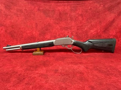 Marlin 1895 Trapper 45-70 Gov 5+1 16.10" Polished Stainless Steel Threaded Barrel, Black Laminate Stock (70450) - Image 6 of 10