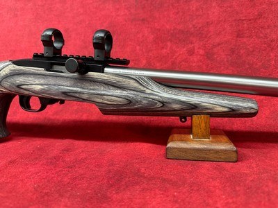 Ruger 10/22 17 Mach 2 with 18" SS Threaded Volquartsen barrel and Boyds Laminate stock - Image 5 of 11