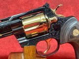 COLT PYTHON LETS RODEO POLISHED BLUED ENGRAVED/24KT GOLD REVOLVER 357 MAG 6" 6 RD (PYTHONSP6WFT-ENG) - Image 8 of 10