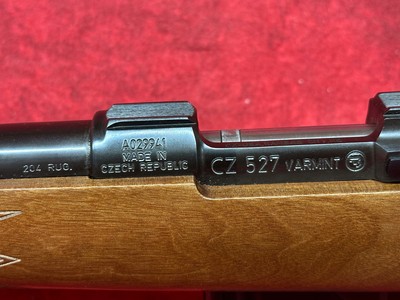 CZ USA 527 Varmint .204 Ruger 26" heavy barrel with single set trigger - Image 13 of 15