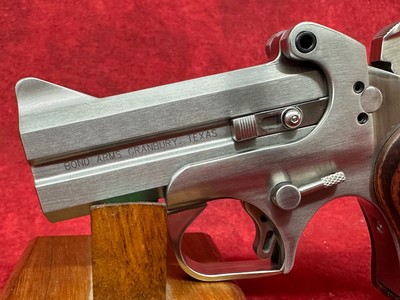 Bond Arms Snakeslayer Original 45 Colt/410 Gauge 2rd Shot 3.50" Stainless w/Rosewood Grips (BASS) - Image 6 of 6