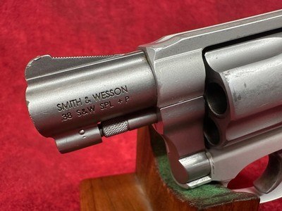 Smith & Wesson 637 w/Laser J-Frame 38 Special +P 5 Shot 1.88" Stainless Steel Barrel, Black Crimson Trace Laser grip (163052) - Image 8 of 9