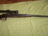 GUSTAVE KERSTEN 9.3X74 DOUBLE RIFLE, ZEISS JENA 4X CLAW MOUNTS - 3 of 15