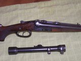 GUSTAVE KERSTEN 9.3X74 DOUBLE RIFLE, ZEISS JENA 4X CLAW MOUNTS - 9 of 15