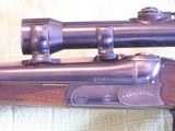 GUSTAVE KERSTEN 9.3X74 DOUBLE RIFLE, ZEISS JENA 4X CLAW MOUNTS - 4 of 15