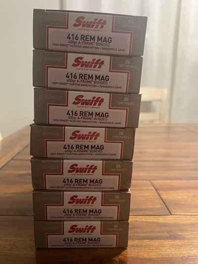 400 Grain Swift a-Frame 416 Rem Mag Ammo - Image 2 of 2