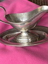 Nazi Third Reich German Formal Dining SilverwareGravy Boat - 1 of 4