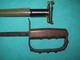 Original US WW1 Trench Knife M1917 with Reproduction Scabbard - 7 of 15