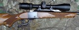 Ruger No. 1 Light Sporter 7mm-08 with Nikon 3x12 Prostaff scope - 9 of 10
