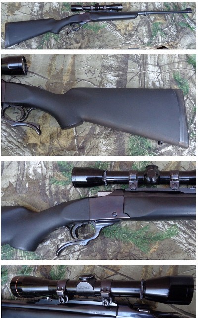 Ruger No.1 in 338 Winchester Magnum with custom stock and Leupold M8 6x scope No 1 #1