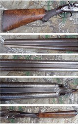 Remington 1885/1887 Grade 4 exposed hammer 12ga SxS shotgun damascus - 2 of 15