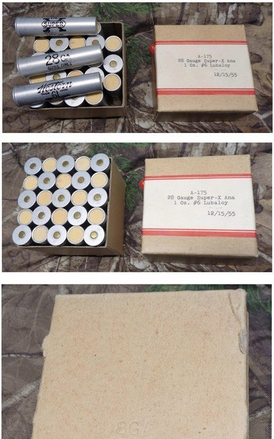 Western Super-X aluminum 28ga shotgun shells MINT made in 1955