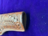 LAWRENCE 33F FLOWER CARVED HOLSTER - 1911 .45 - 3 of 8