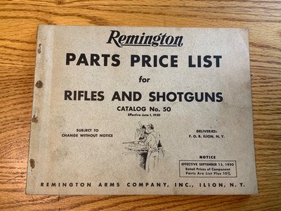 REMINGTON-1950 PARTS PRICE LIST