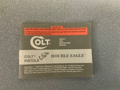COLT DOUBLE EAGLE SAFETY AND INSTRUCTION MANUAL