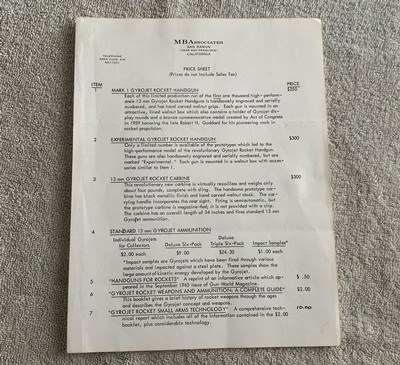 MBA GYROJET ADVERTISING AND FACTORY LETTER - Image 4 of 8