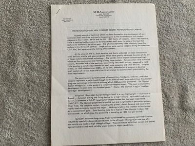 MBA GYROJET ADVERTISING AND FACTORY LETTER - Image 6 of 8