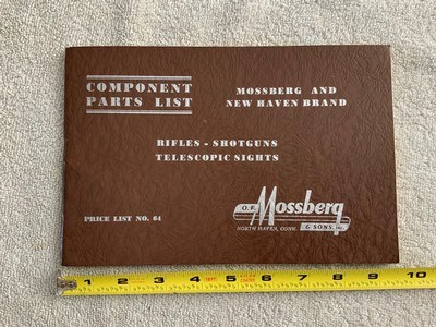 MOSSBERG COMPONENTS PARTS LIST-1964