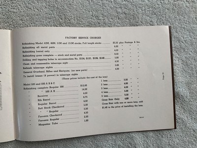 MOSSBERG COMPONENTS PARTS LIST-1964 - Image 10 of 10