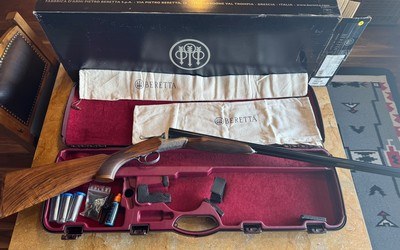 Beretta 486 Parallelo 20 Gauge – UNFIRED – 28" Barrels – Complete Factory Package – Beautiful Walnut - Image 1 of 14