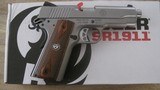 ruger sr 1911 commander stainless factory new in box - 2 of 5