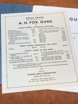 A.H. Fox Shotgun Catalog w/ Price List - Original not Reproduction - 2 of 3