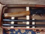 MINT, APPEARS UNFIRED BELGIUM BROWNING 2000, 2 BBL. SET IN ORIGINAL HARD CASE; - 3 of 4