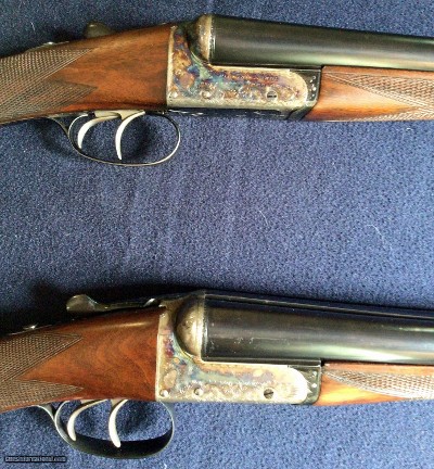 William Evans 12 gauge, composed pair, BLE, 28