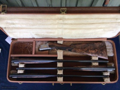 Belgium Browning P3 three barrel set, super light, ST, SG 20 gauge, 28 gauge, .410.