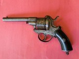 Engraved Belgian Lefaucheux 9MM Pinfire Revolver - 1 of 6