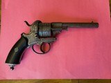 Engraved Belgian Lefaucheux 9MM Pinfire Revolver - 4 of 6