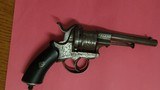 Engraved Belgian Lefaucheux 9MM Pinfire Revolver - 2 of 6