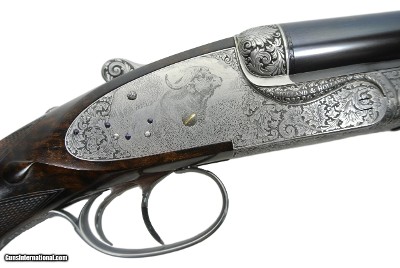 Holland & Holland Royal Deluxe .470 side by side double rifle with Game scene engraving