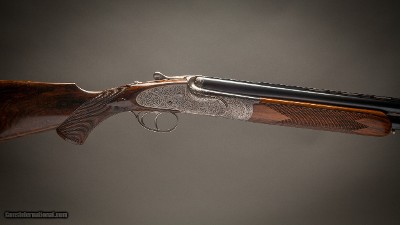 Holland & Holland 12 gauge 'Royal Deluxe' Over-and-Under shotgun with 29 inch barrels at our Dallas Showroom. Holland & Holland sidelock